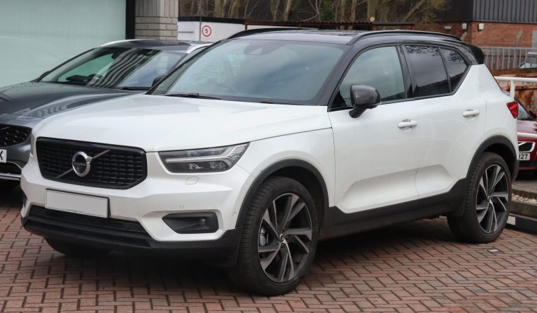 A white Volvo SUV