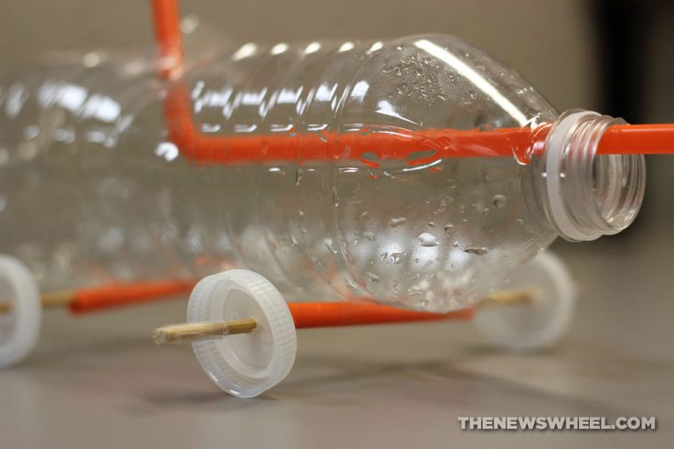 plastic bottle balloon car science experiment learning education