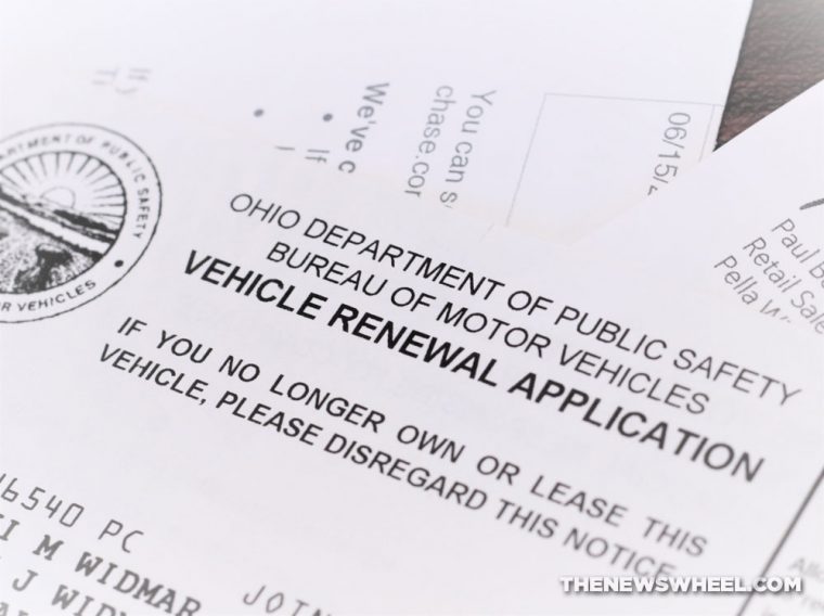 BMV vehicle registration car title renewal license paperwork