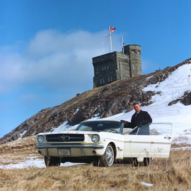 Capt. Stanley Tucker with 1965 Ford Mustang serial number 1