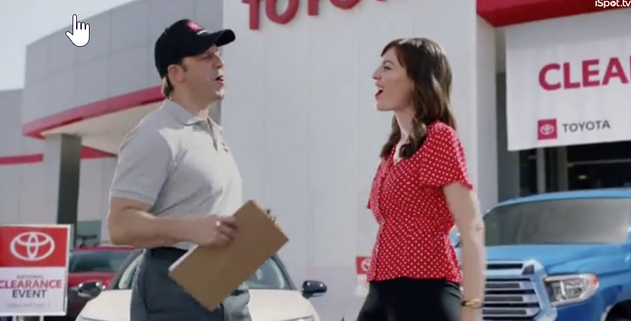 Toyota Jan singing duet commercial laurel coppock
