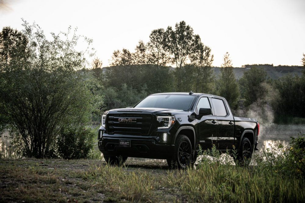 2020 GMC Sierra Elevation. GMC Acadia gets the Elevation Edition package.