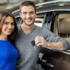 Couple holding car keys