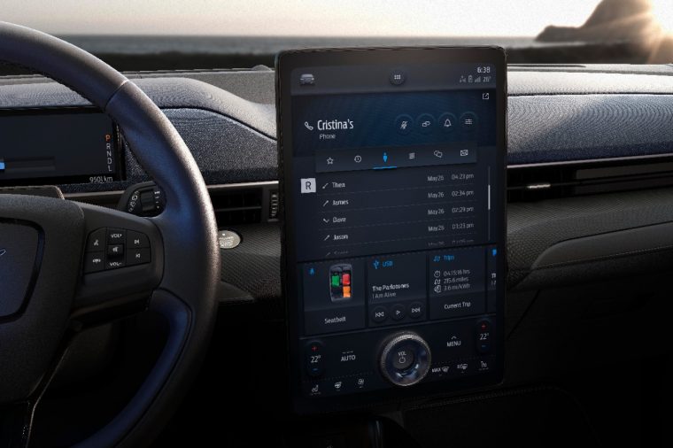 2020 Ford Mustang Mach-E SYNC 4 15.5-inch tablet