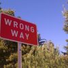 Wrong Way Sign