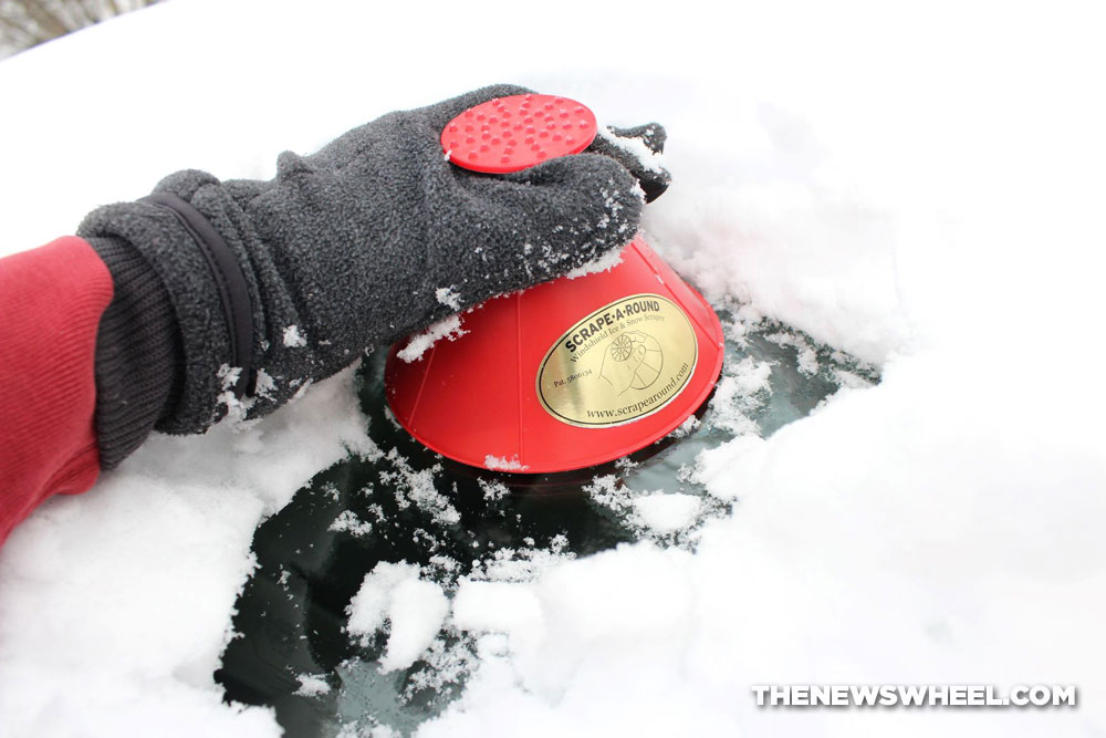 This Ingenious Cone-Shaped Ice Scraper Makes Windshield Scraping Much Easier