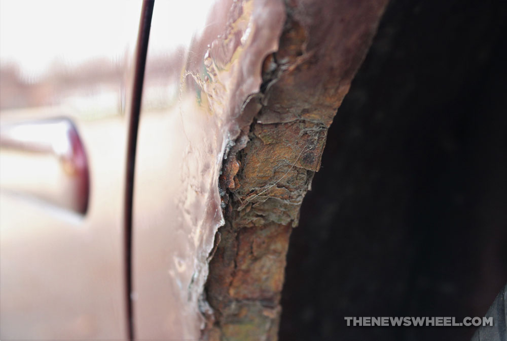 visible rust on the exterior of a vehicle