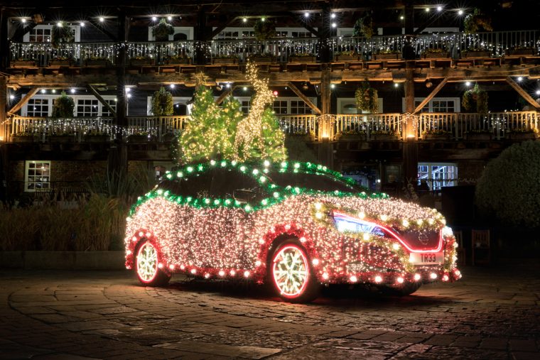 The Nissan LEAF Transforms into the Nissan TREE for Christmas The