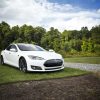 Tesla vehicle white