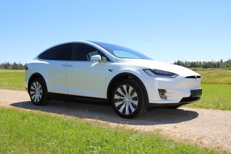 white Tesla Model X