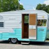 restored camping travel trailer