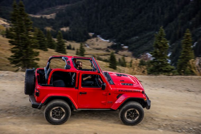 2020 Jeep Wrangler Rubicon is available with Mopar doors-off mirror kit