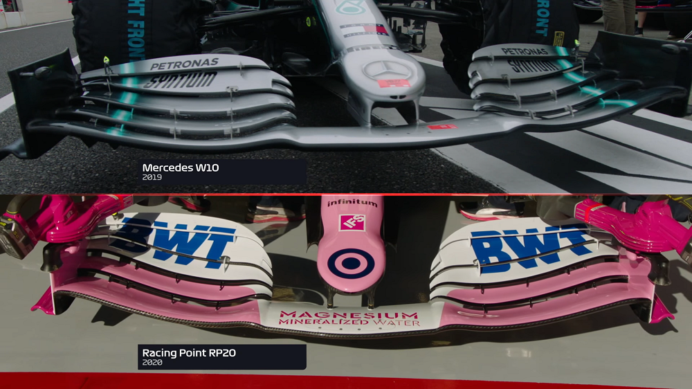 Pink Mercedes front end comparison