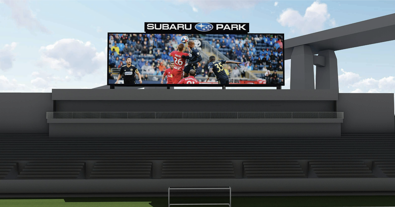 The state-of-the-art video board at Subaru Park