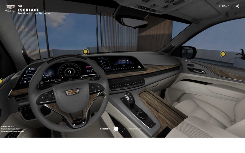 2021 Cadillac Escalade Visualizer