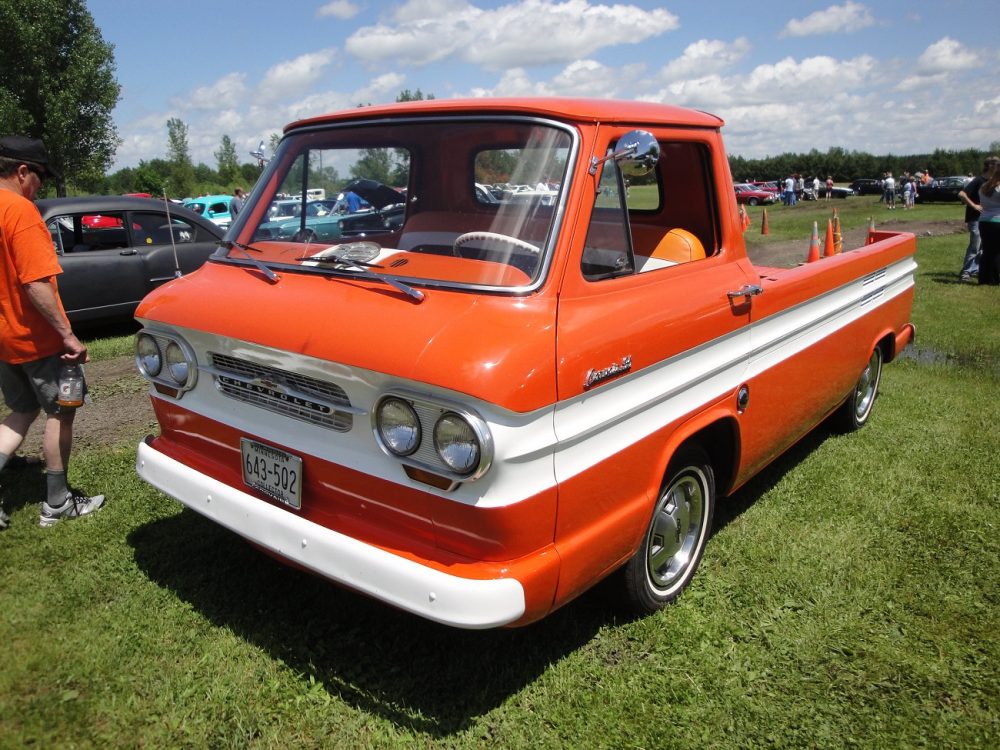 Front view of a 1962 Corvair Pickup