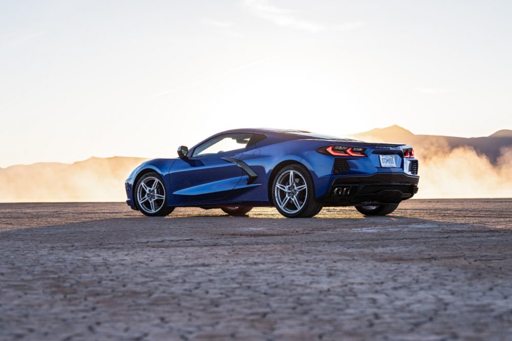 The 2020 Chevrolet Corvette Stingray parked off the road