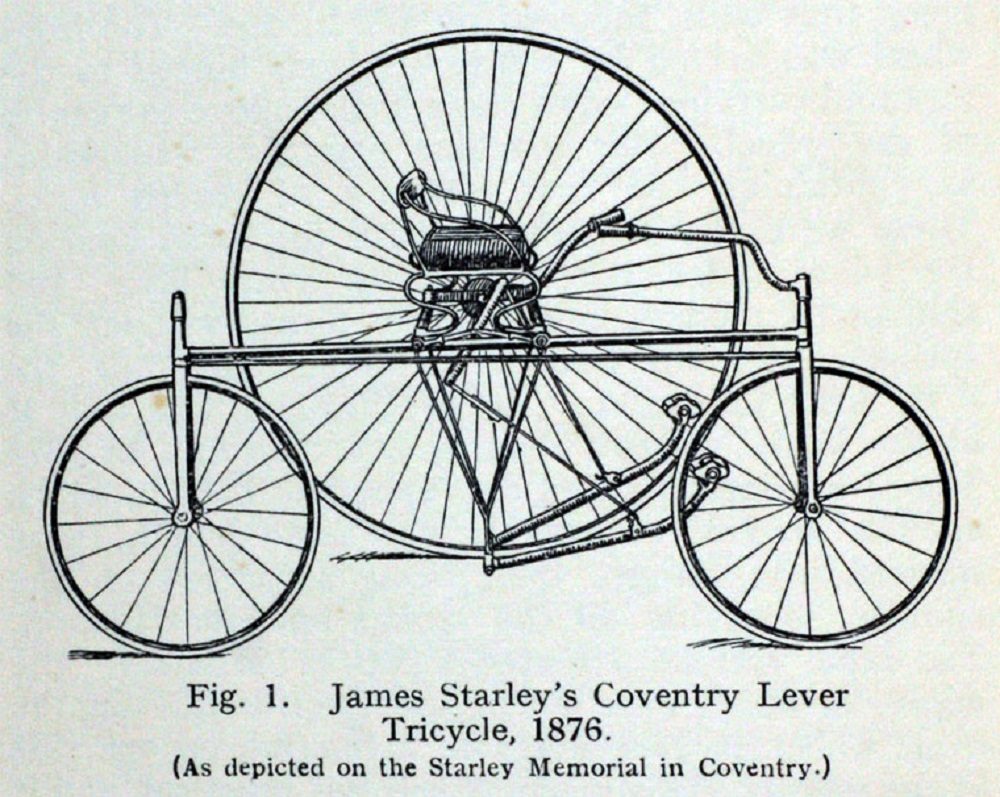 The Starley Coventry Lever Tricycle, the basis of the first electric vehicle