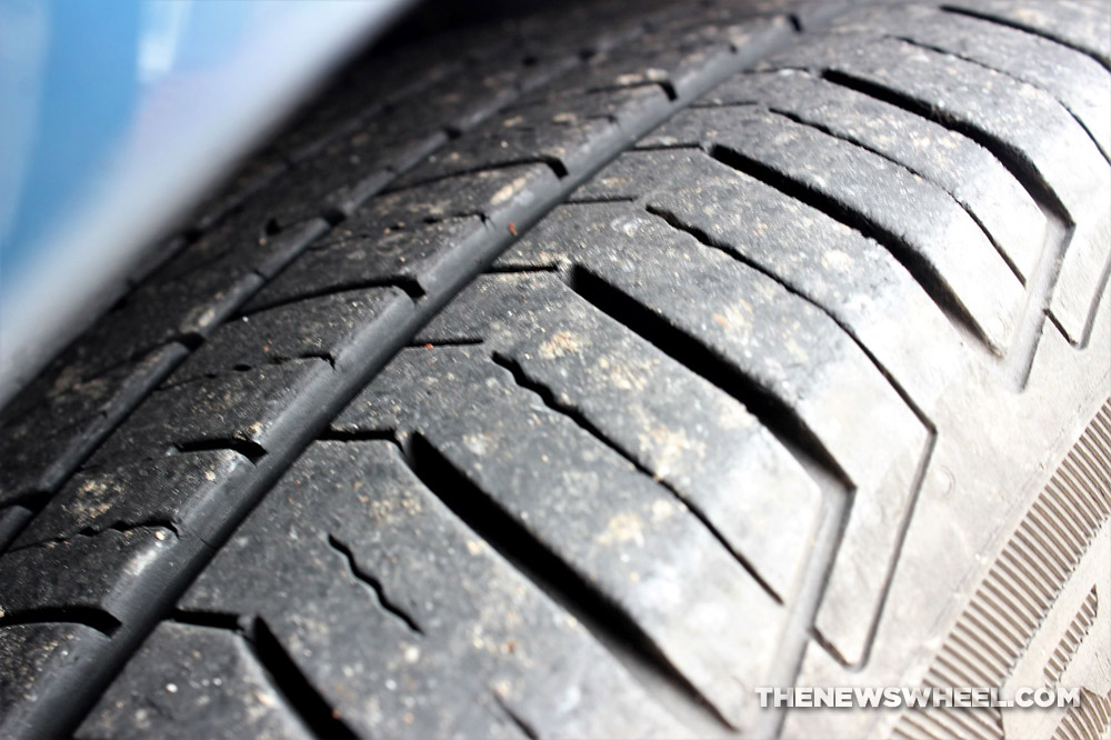 Tire tread depth rubber