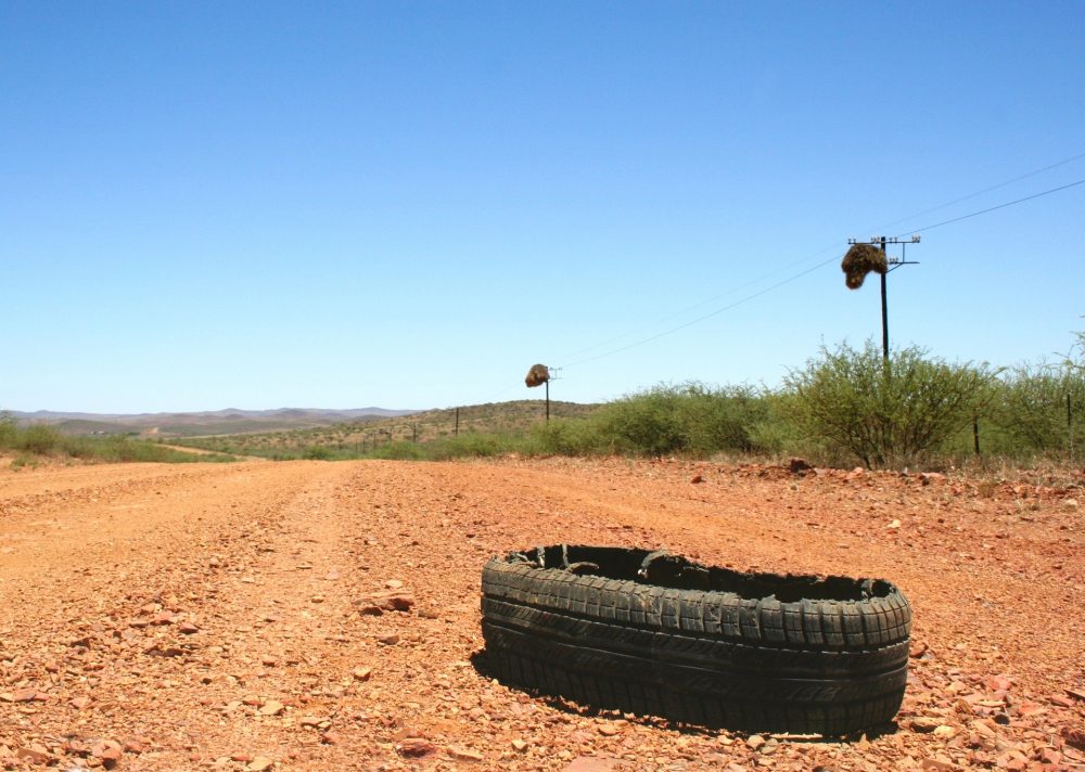 tire blowout busted tire