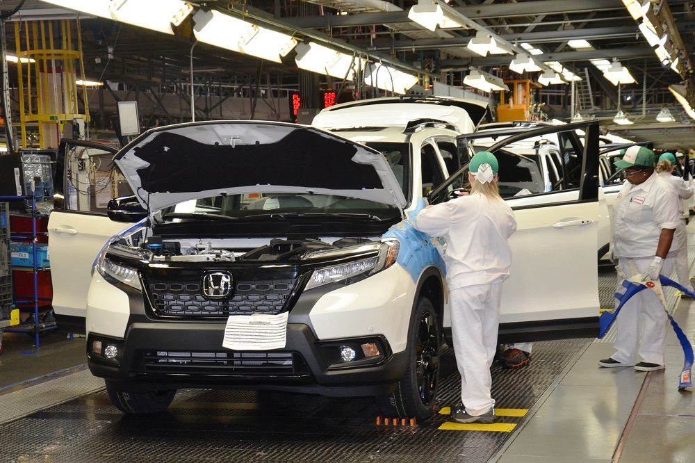 2019 Honda Passport production in Alabama