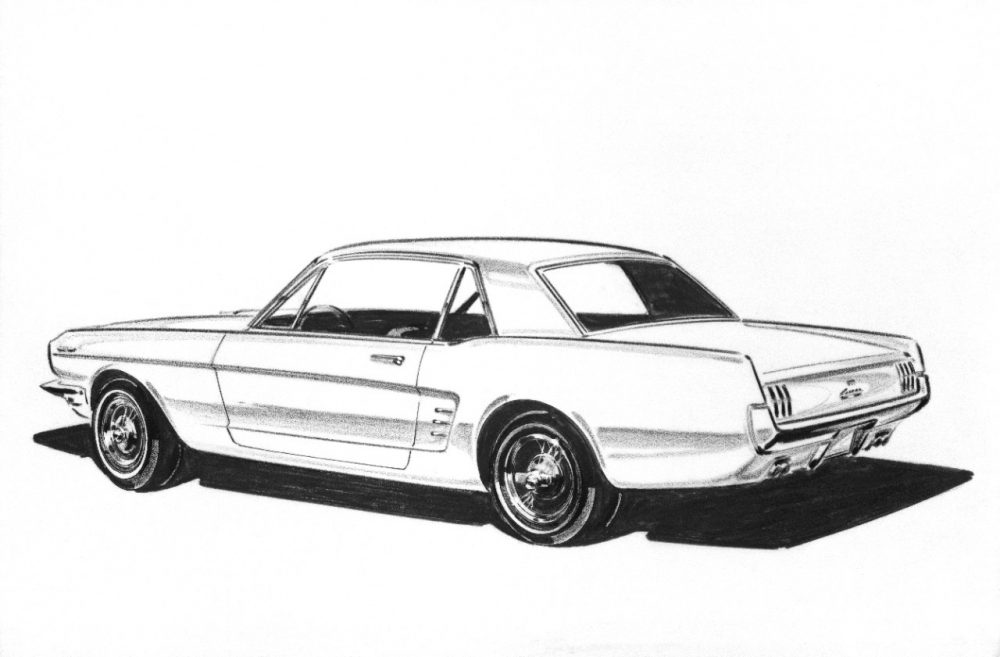 Gale Halderman Ford Cougar (Mustang) sketch