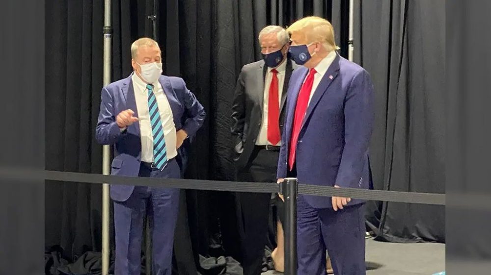 Donald Trump wore his face mask