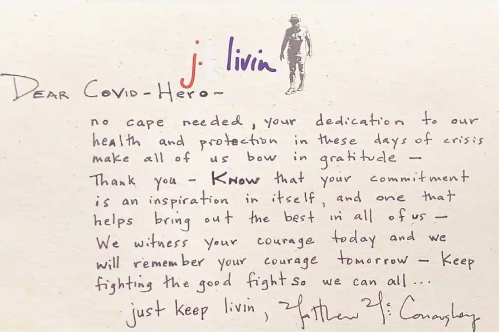 Matthew McConaughey Covid-Hero Thank You Letter Lincoln