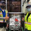 Toyota West Virginia employees with first transaxle