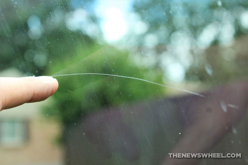 car glass window scratch inspect