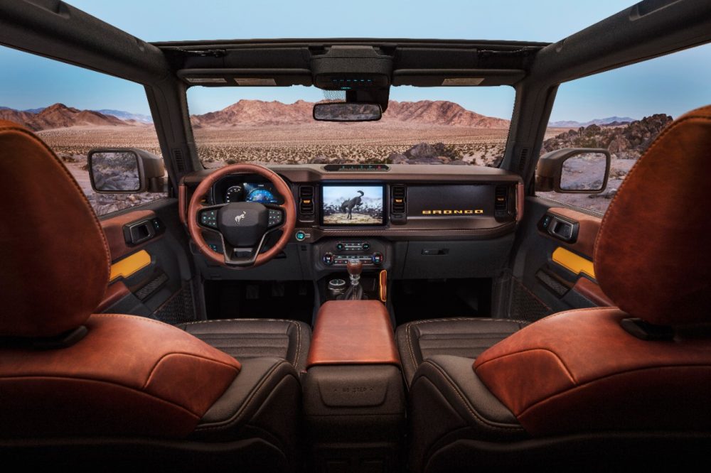 2021 Ford Bronco two-door interior