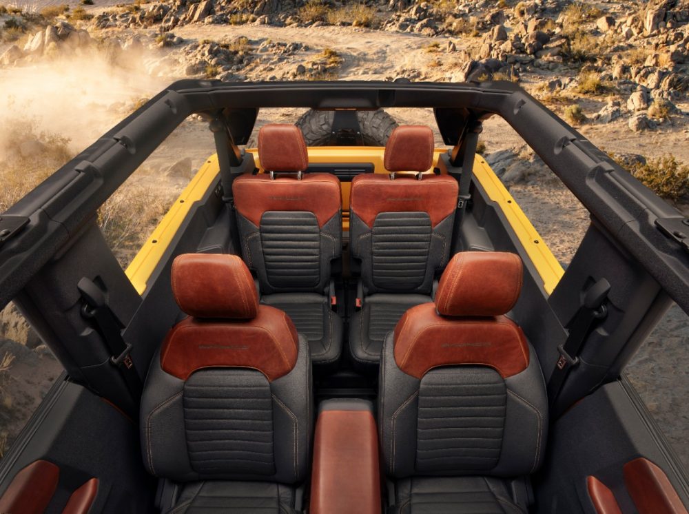 2021 Ford Bronco two-door interior