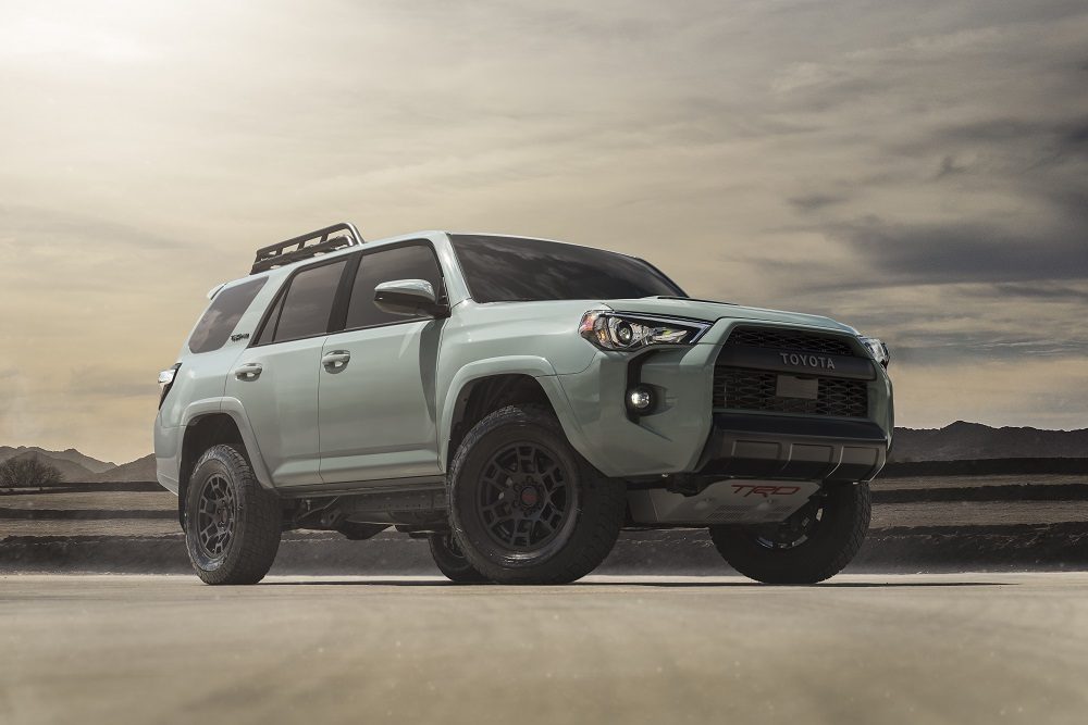 2021 Toyota 4Runner TRD Pro exterior in Lunar Rock