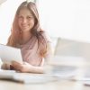 computer laptop office woman