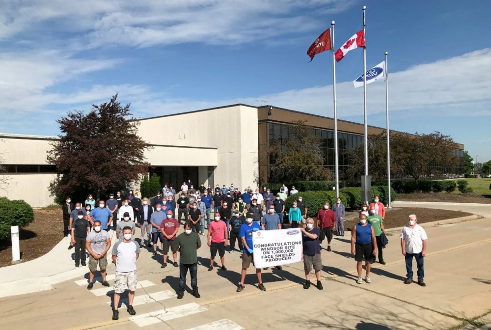 Ford Canada Windsor Site 1 Million Face Shields