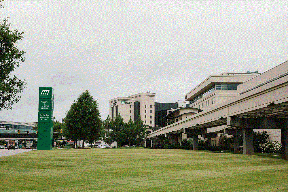 Huntsville Hospital in Madison County, AL, which provides free COVID-19 testing with Toyota's help