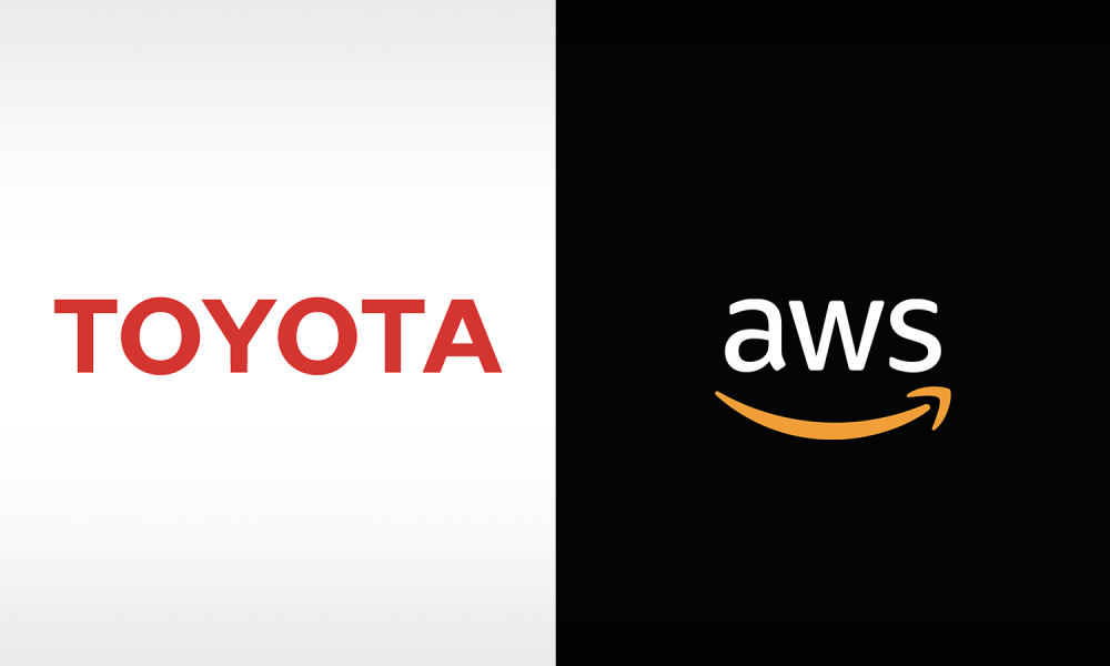 Toyota and Amazon AWS logos