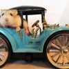 cute hamster in toy car adorable rodent pet