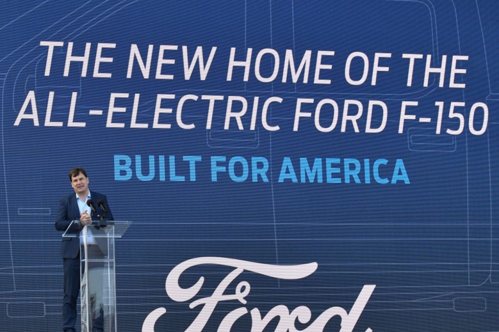 Ford CEO Jim Farley announces electric F-150 production at Rouge Electric Vehicle Center starting in mid-2022