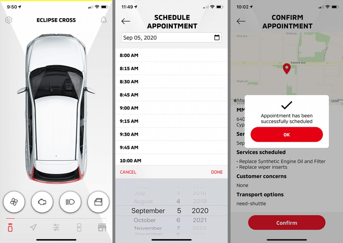 The My MITSUBISHI CONNECT mobile app 