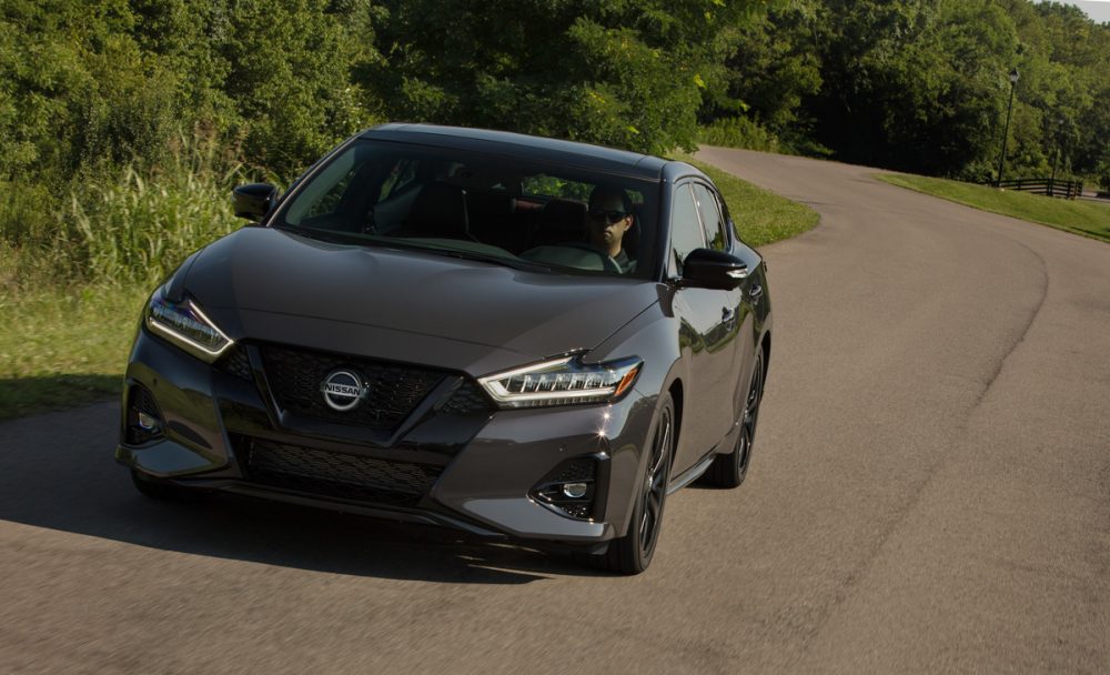 2021 20th Anniversary Nissan Maxima driving on a country road