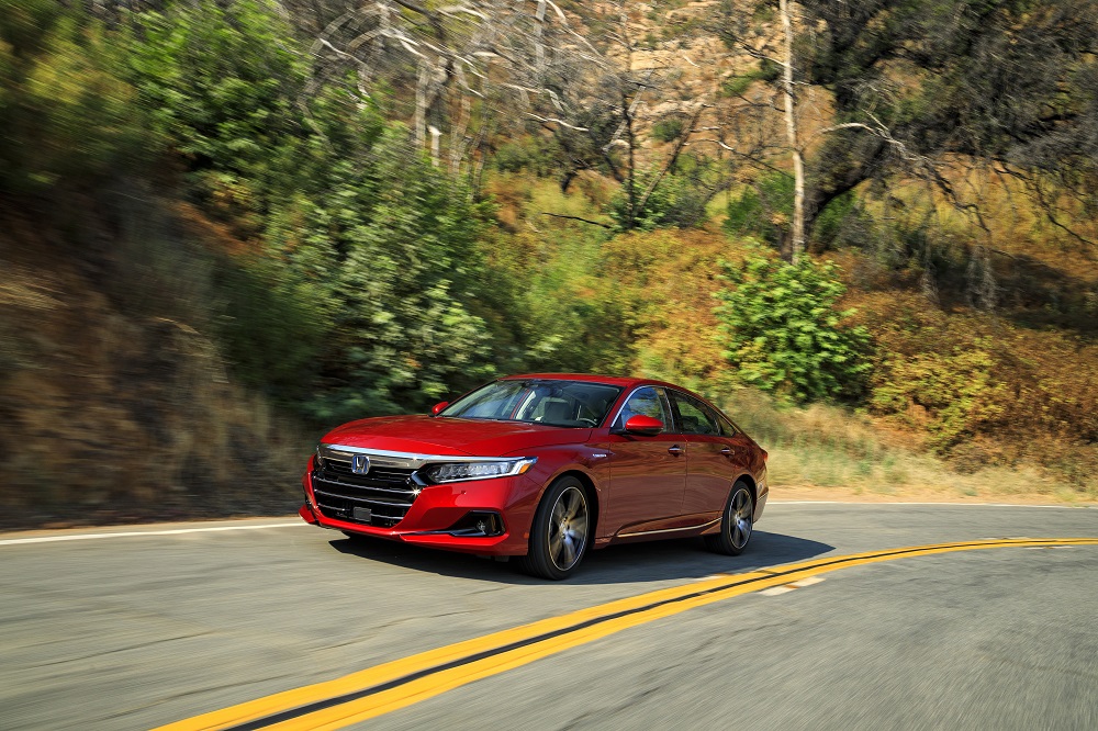 2021 Honda Accord Hybrid on the road