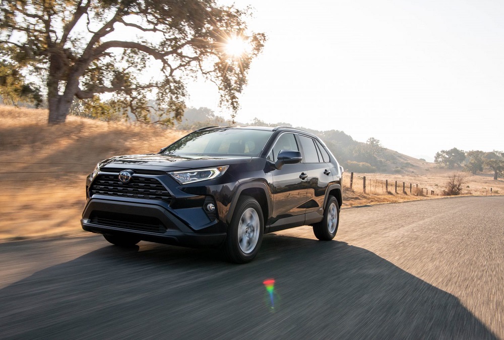 2021 Toyota RAV4 XLE in motion