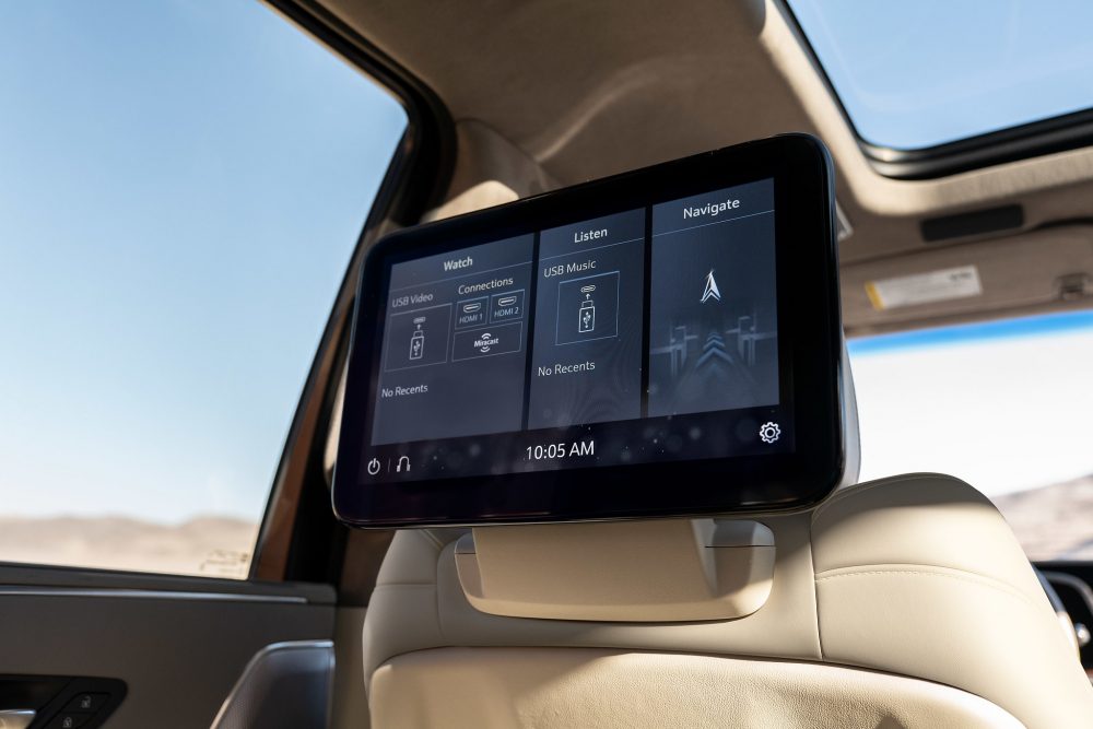 2021 Cadillac Escalade Platinum Interior rear-seat entertainment