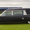 A black 1959 Cadillac Hearse