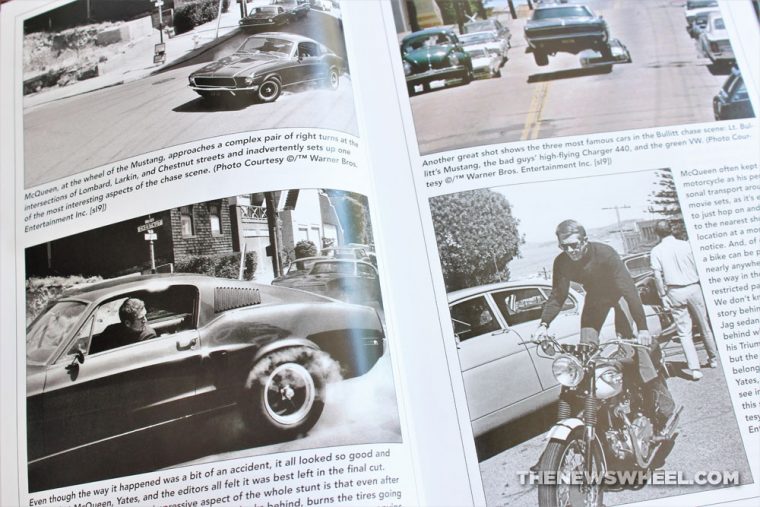 Pages from the Steve McQueen Bullitt Book featuring the Ford Mustang