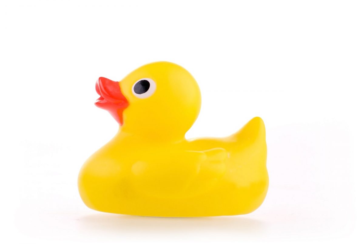 A rubber duck, which looks surprisingly like the Penguin's vehicle