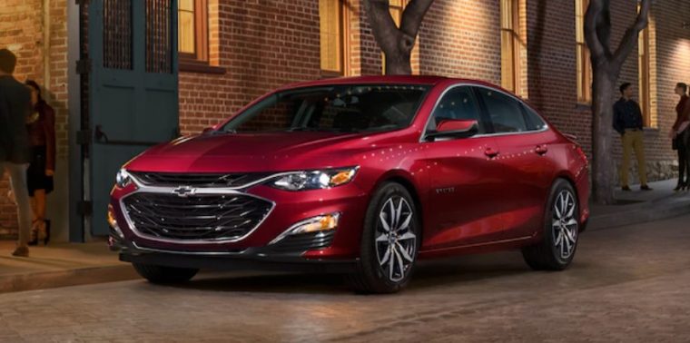 2021 Chevrolet Malibu parked on city streets