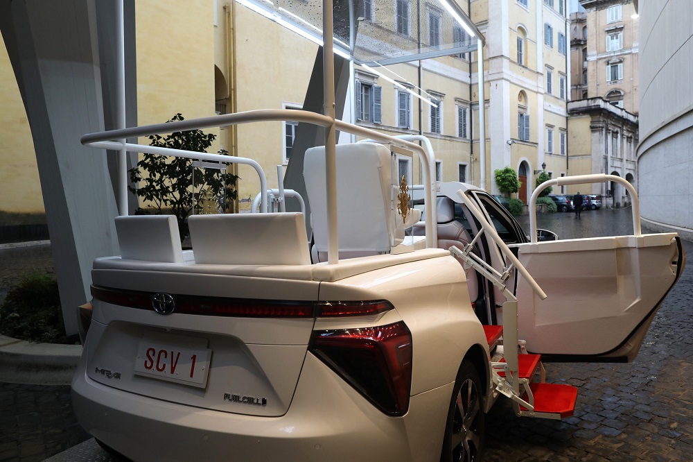 Toyota Mirai Popemobile open door