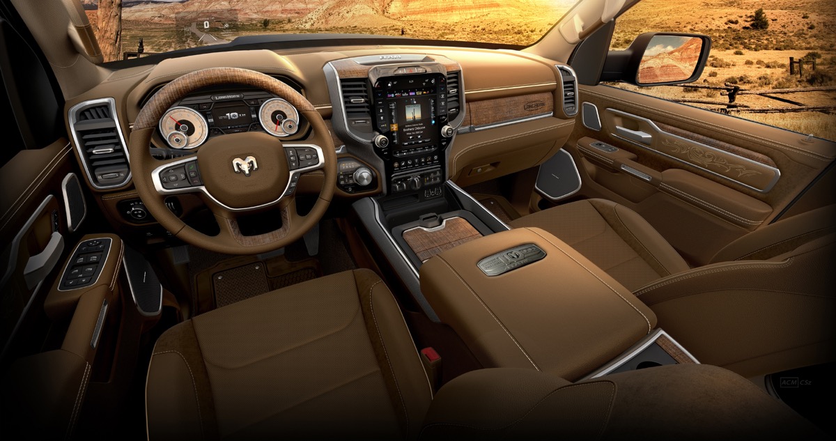 Interior of the 2021 Ram 1500 Limited Longhorn 10th Anniversary Edition 